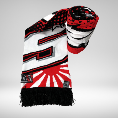 Echarpe Zarco Blanc/Noir/Rouge