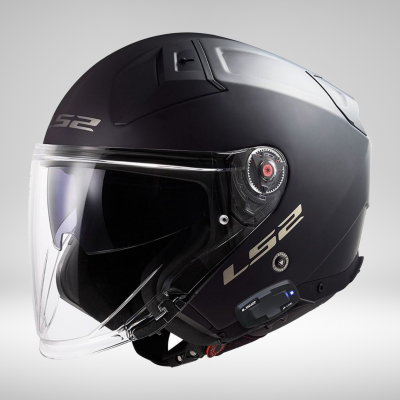 OF603 Infinity II avec intercom LS2 intégré Noir Mat