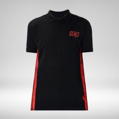 Polo homme Marc Marquez Rectangles pattern Noir